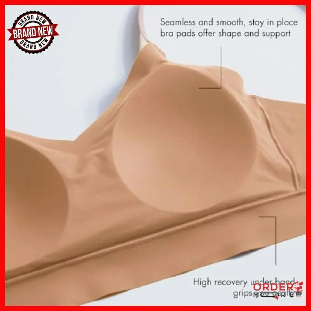 Wirefree Seamless Bra Adjustable Straps Lightly Lined Comfort